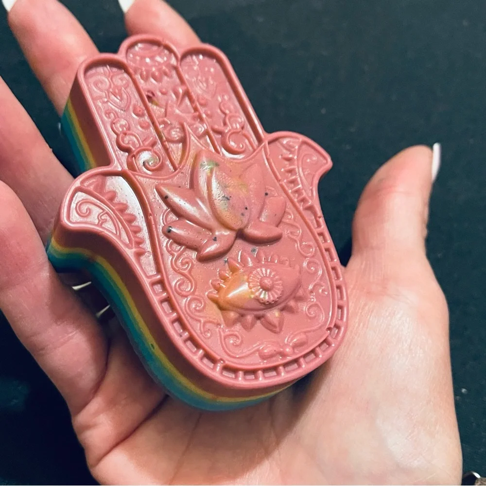 New Fruit Punch Organic Oatmeal Handmade  Rainbow Hamsa 🪬 Chakra Soap By Me